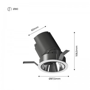 LED-spot 12W COB IP54 Laag UGR