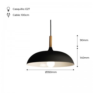 Ronde Houten Hanglamp "MELA" Modern E27