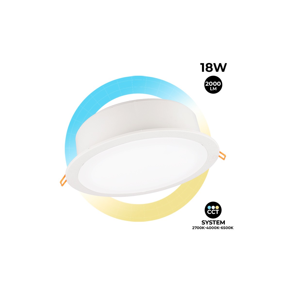 Ronde Waterdichte Downlight CCT Fumagalli "Teresa 260" 18W IP55