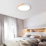 Plafond LED Circulair 35W Wit en Hout CCT ø408x50mm