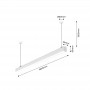 Lineair LED pendelarmatuur 60W 180cm 5100lm