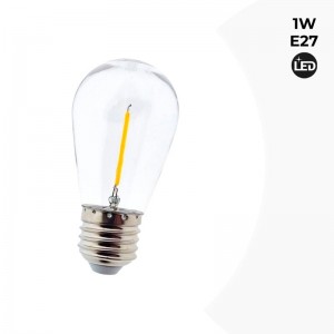 LED Lamp E27 1W Transparant