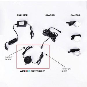 Wifi RGB 96W Wifi-controller voor DC 5-24V-bakens