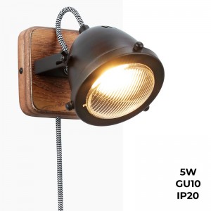 Wandlamp met fitting en schakelaar "MOTT" Inclusief gloeilamp