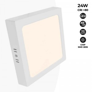 24W vierkante LED plafondlamp opbouw 24W