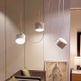 Witte hanglamp eetkamer "BLUS" inspiratie Flos Aim