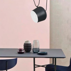 Moderne grijze hanglamp "Agos" inspiratie Flos Aim