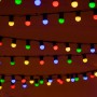 LED slinger met zwarte kabel 10 Veelkleurige LED lampjes - 8 meter