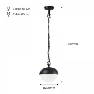 Tuin- en buiten hanglamp "MIA" E27 IP44