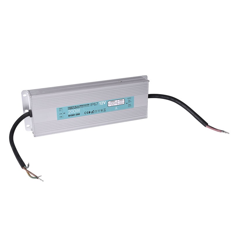 Compacte waterdichte voeding 12V 200W IP67