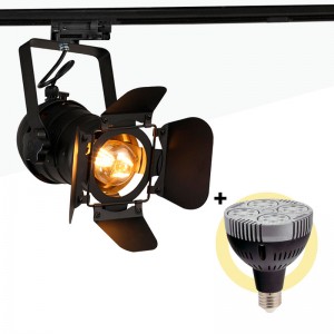 Draaibare railspot "CINEMA" met LED PAR30 E27 lamp