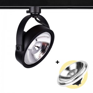 Set LED Track Spotlight 3 fase + LED-lamp AR111 GU10