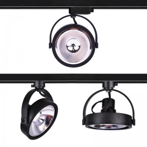 Set LED Track Spotlight Enkele Fase + LED-lamp AR111 GU10