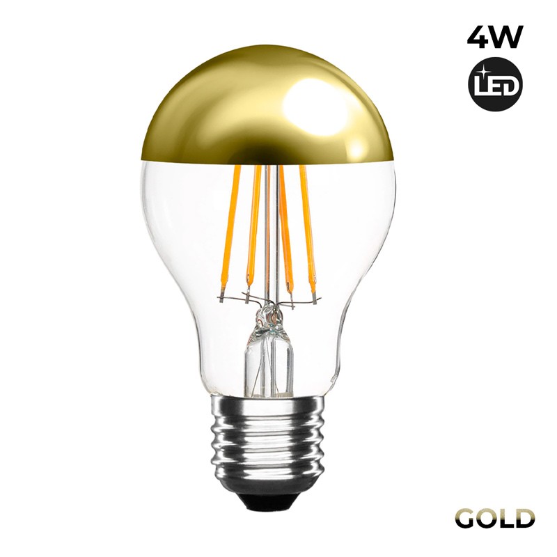 Gouden Spiegeleffect Ledlamp E27 4W