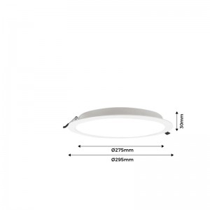 Ronde LED inbouwdownlight 24W Ø275mm