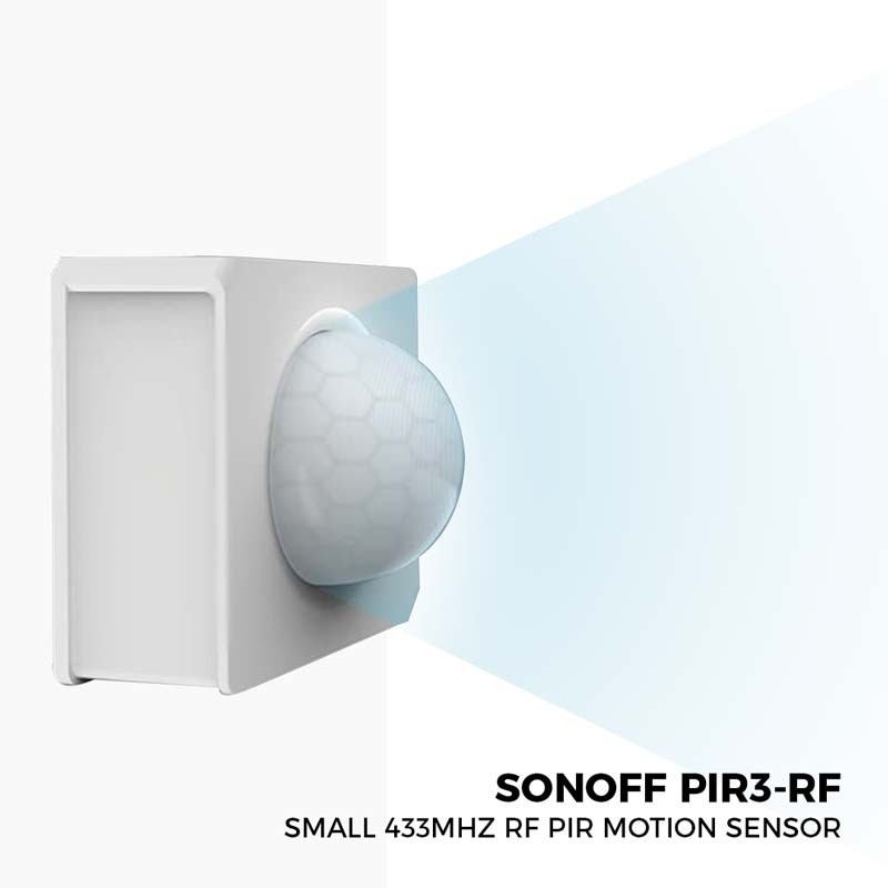 Kleine 433Mhz RF PIR Bewegingssensor : SONOFF PIR3-RF