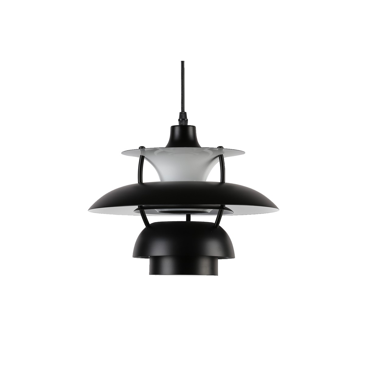 Zwarte Design Hanglamp "YOHAN" E27