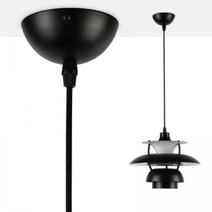 Zwarte Design Hanglamp "YOHAN" E27