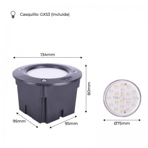 FUMAGALLI LETI 100 rond 3W LED inbouw wandlamp