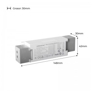 Dimbare DALI-driver 44.1W DC 9-42V Multistroom 700-1050mA