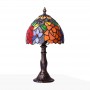 Tiffany geïnspireerde lamp met rozenmozaïek in glas