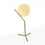 Tafellamp "NOLA" - Flos IC inspiratie - E27- Goud chroom- Opaline glazen bol