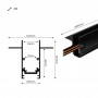 2 meter 20 mm magnetische rail verzonken gemonteerd 48V