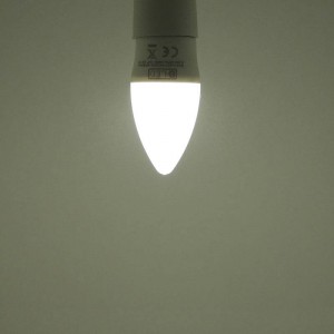 LED kaarslamp E14 4W opalen kap