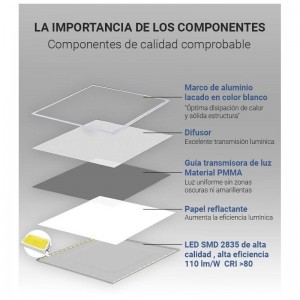 Set 2 stuks LED slim paneel 120x30cm 44W 3980lm UGR19