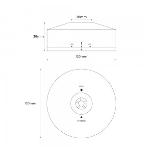 Opbouw- of inbouw-LED-noodverlichting 120lm 3W 3 uur IP20