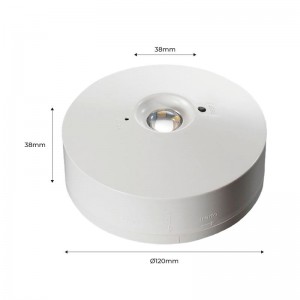 Opbouw- of inbouw-LED-noodverlichting 120lm 3W 3 uur IP20