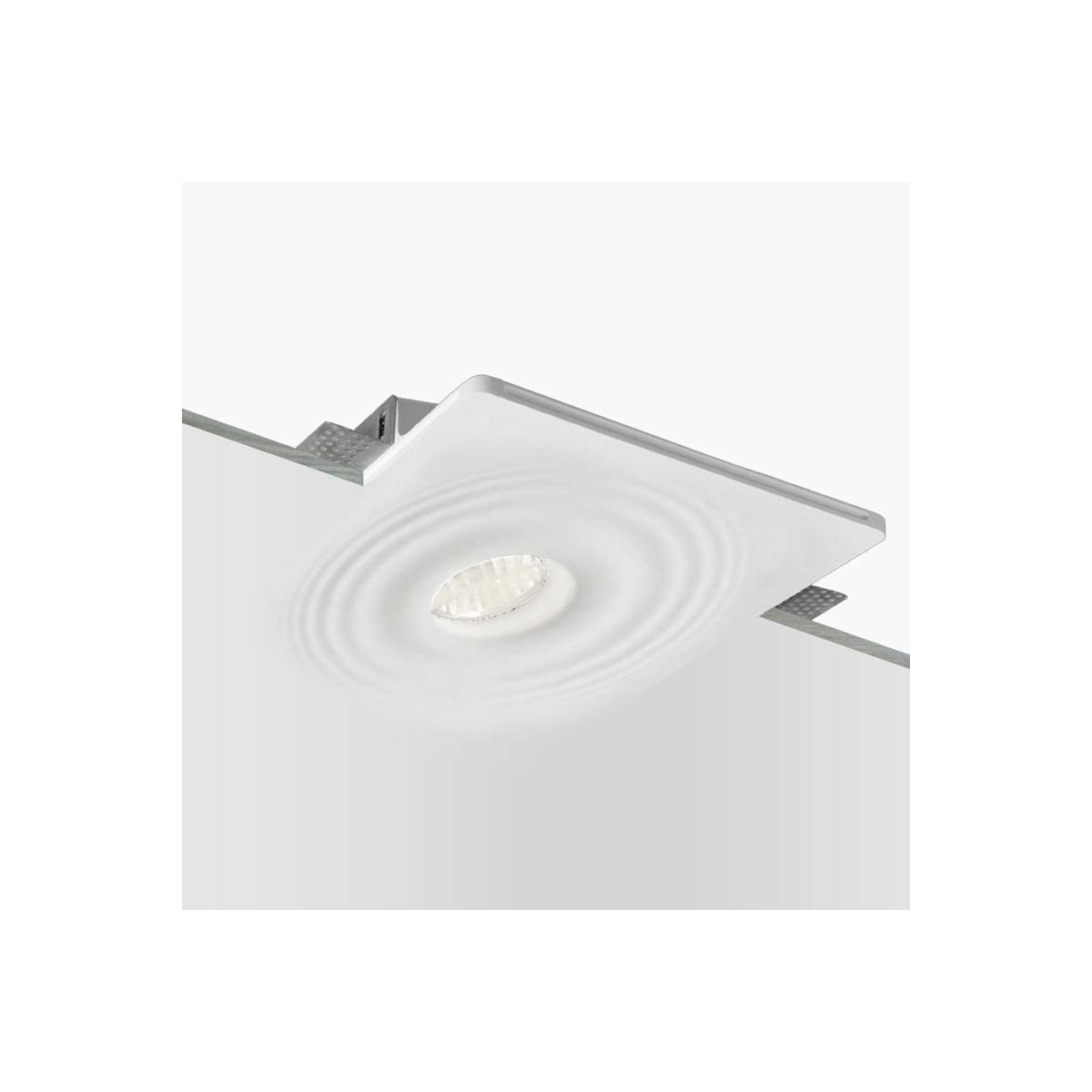 Inbouw gipsplafondlamp golfeffect 200x200mm - GU10