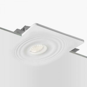 Inbouw gipsplafondlamp golfeffect 200x200mm - GU10