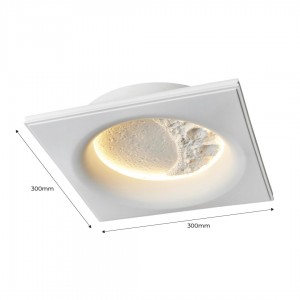 Afmetingen Maanvormige COB LED witte gipsplaat inbouwlamp