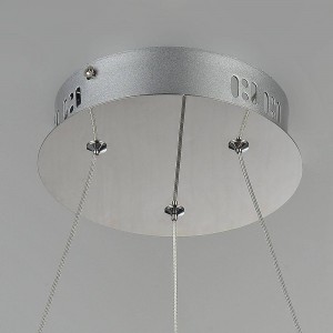 SIRKLER HANGLAMP NORDIC STIJL KWARTS EFFECT 28W, NIKKEL-CHROOM AFWERKING 4000K