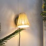 Rieten wandlamp met "Blind" stekker. E27