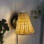 Rieten wandlamp met "Blind" stekker. E27