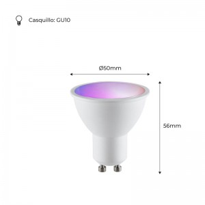 RGBWW 5W GU10 LED-lamp met afstandsbediening