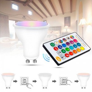 RGBWW 5W GU10 LED-lamp met afstandsbediening