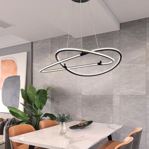 Onregelmatige buisvormige design hanglamp in zwarte kleur