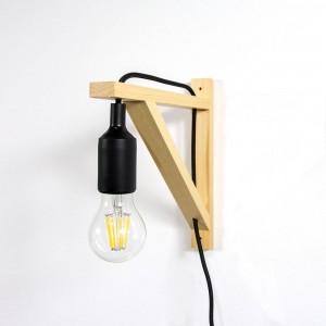 YOJO nordic lamp met houten vierkant en E27 siliconen hanglamp