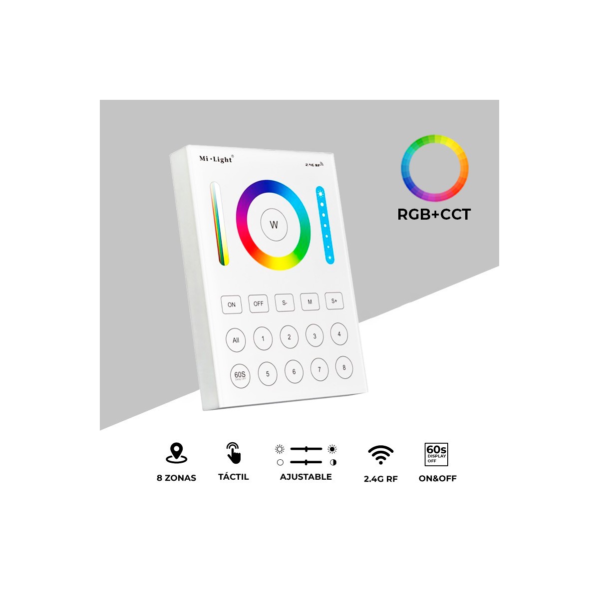 Afstandsbediening RGB+CCT 8 zones : Mi Licht