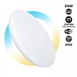 SMART - CCT WIFI aansluiting LED plafondlamp opbouw 24W - IP20