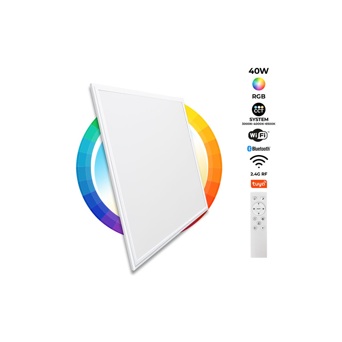 LED Paneel RGB / RGBW + CCT 60x60cm 40W WIFI Smart