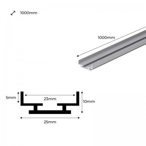 Aluminium kantelprofiel voor Flexibel badpak