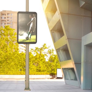 speciale reclamedisplays voor lichtmasten