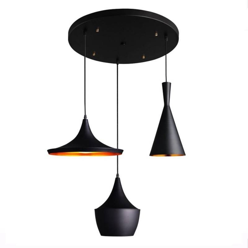 PLAFONDLAMP "TRIPPEL" NORDIC BLACK DESIGN