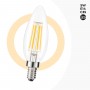 LED kaarslamp E14 C35 gloeidraad 5W transparant