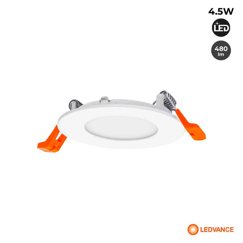 LEDVANCE Slim LED Downlight - ESSENTIAL serie - 4.5W - 3000K - gesneden Ø 72mm