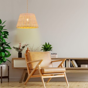 Rieten hanglamp Hank E27